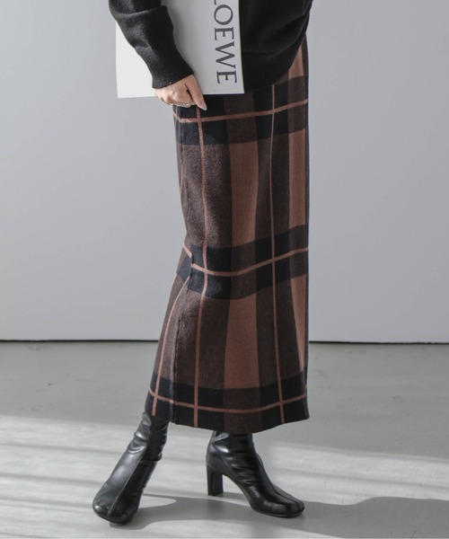 SUGAR BISKET（シュガービスケット）の「チェック柄タイトスカート（スカート・レディース・イエロー/ホワイト/グレー/ブラウン/ピンク/ブルー・フリー）」の13枚目の写真