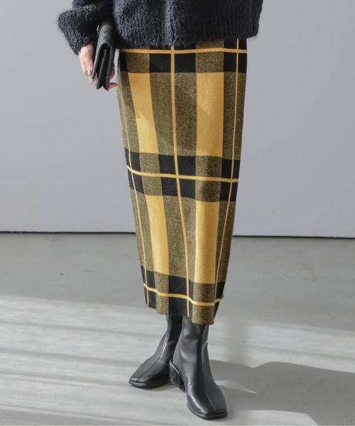 SUGAR BISKET（シュガービスケット）の「チェック柄タイトスカート（スカート・レディース・イエロー/ホワイト/グレー/ブラウン/ピンク/ブルー・フリー）」の18枚目の写真