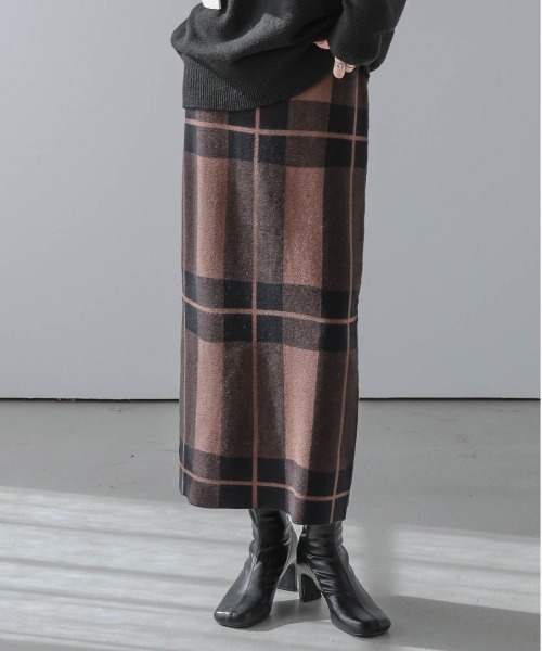SUGAR BISKET（シュガービスケット）の「チェック柄タイトスカート（スカート・レディース・イエロー/ホワイト/グレー/ブラウン/ピンク/ブルー・フリー）」の12枚目の写真