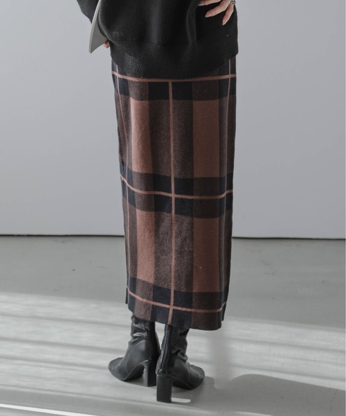 SUGAR BISKET（シュガービスケット）の「チェック柄タイトスカート（スカート・レディース・イエロー/ホワイト/グレー/ブラウン/ピンク/ブルー・フリー）」の15枚目の写真