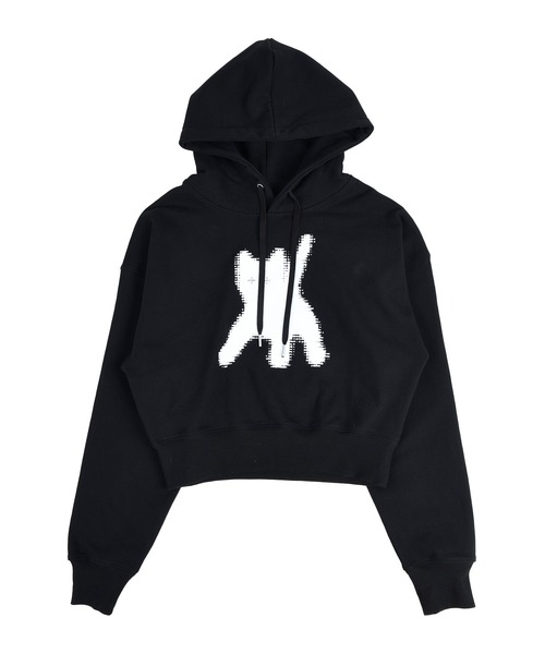 aeae（エーイーエーイー）の「Flashed Cats Crop Hoodie（パーカー・レディース・ホワイト/ブラック・FREE）」の2枚目の写真