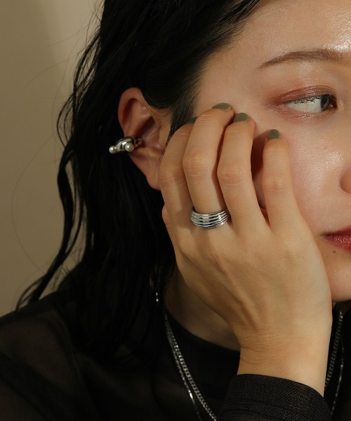 voov（ブーブ）の「【金属アレルギー対応】幅広 ライン リング サージカル 指輪 デイリー オケージョン（リング・レディース・ゴールド/シルバー・11号）」の11枚目の写真