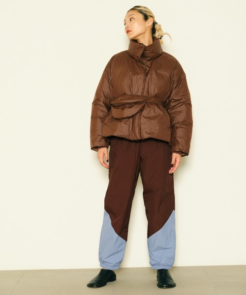 null.（ヌル）の「ウエストバッグダウンジャケット（ダウンジャケット