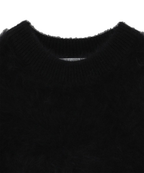 CLANE/クラネ】BULKY SLEEVE ANGORA KNIT TOPS/バルキースリーブ