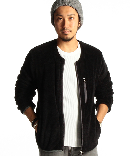 B:MING by BEAMS(ビーミングバイビームス)の「ビーミング by ビームス / フリースノーカラーブルゾン(カーディガン/ボレロ・メンズ・ブラック/オリーブ/ネイビー・SMALL/X-LARGE/MEDIUM/LARGE)」の2枚目の写真