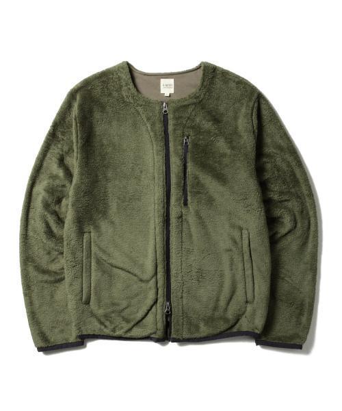 B:MING by BEAMS(ビーミングバイビームス)の「ビーミング by ビームス / フリースノーカラーブルゾン(カーディガン/ボレロ・メンズ・ブラック/オリーブ/ネイビー・SMALL/X-LARGE/MEDIUM/LARGE)」の7枚目の写真