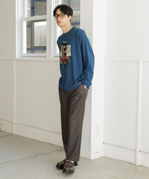 LAKOLE（ラコレ）の「コラージュグラフィック長袖Ｔ / 991912（Tシャツ/カットソー・メンズ・ブルー/ホワイト/チャコールグレー/ピンク・MEDIUM/X-LARGE/LARGE）」の7枚目の写真