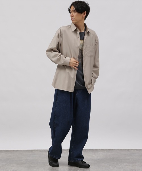 LAKOLE（ラコレ）の「コラージュグラフィック長袖Ｔ / 991912（Tシャツ/カットソー・メンズ・ブルー/ホワイト/チャコールグレー/ピンク・MEDIUM/X-LARGE/LARGE）」の10枚目の写真