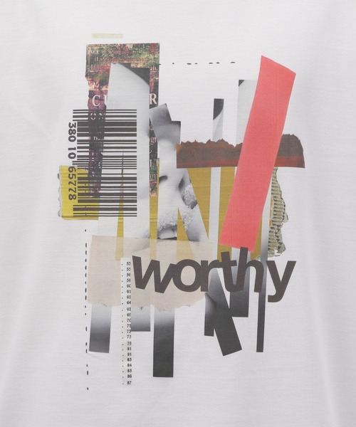 LAKOLE（ラコレ）の「コラージュグラフィック長袖Ｔ / 991912（Tシャツ/カットソー・メンズ・ブルー/ホワイト/チャコールグレー/ピンク・MEDIUM/X-LARGE/LARGE）」の16枚目の写真