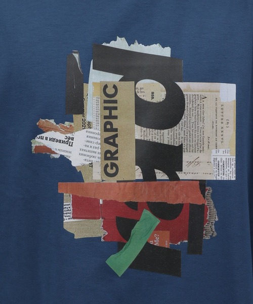 LAKOLE（ラコレ）の「コラージュグラフィック長袖Ｔ / 991912（Tシャツ/カットソー・メンズ・ブルー/ホワイト/チャコールグレー/ピンク・MEDIUM/X-LARGE/LARGE）」の18枚目の写真