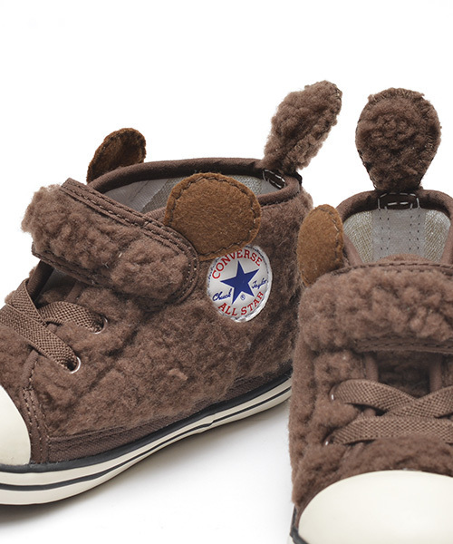 CONVERSE（コンバース）の「CONVERSE / Baby “ALL STAR” KUMA V-1 (12～15cm) （スニーカー・キッズ・オフホワイト/ブラウン・12cm/13cm/14.5㎝/13.5㎝/12.5cm/14cm/15cm）」の3枚目の写真
