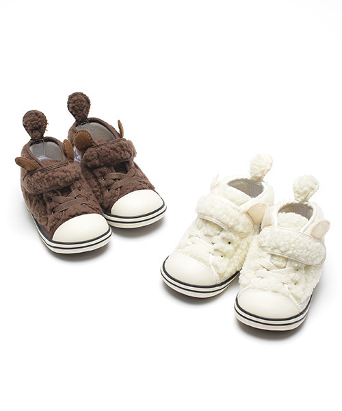CONVERSE（コンバース）の「CONVERSE / Baby “ALL STAR” KUMA V-1 (12～15cm) （スニーカー・キッズ・オフホワイト/ブラウン・12cm/13cm/14.5㎝/13.5㎝/12.5cm/14cm/15cm）」の6枚目の写真