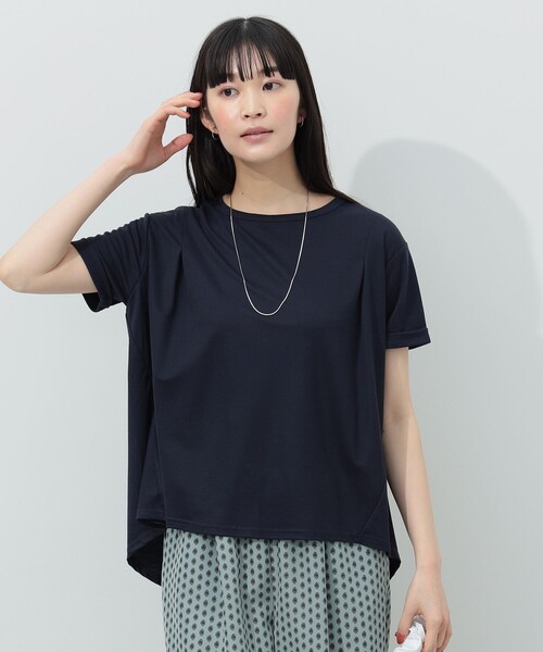 BEAMS HEART(ビームスハート)の「BEAMS HEART / 後ボタン フレア プルオーバー(Tシャツ/カットソー・レディース・オリーブ/ネイビー/オフホワイト・FREE)」の15枚目の写真