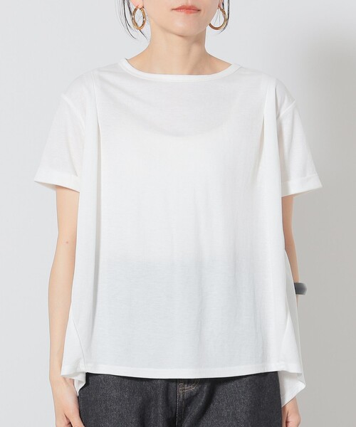 BEAMS HEART(ビームスハート)の「BEAMS HEART / 後ボタン フレア プルオーバー(Tシャツ/カットソー・レディース・オリーブ/ネイビー/オフホワイト・FREE)」の16枚目の写真