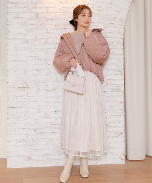 SWINGLE（スウィングル）の「シアーレースチェックフレアスカート