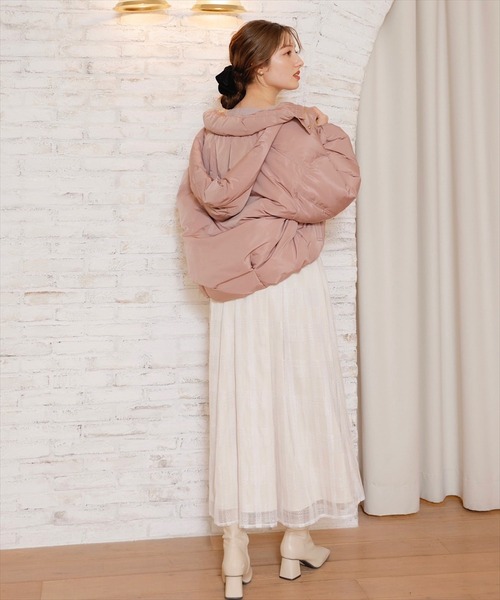 SWINGLE（スウィングル）の「シアーレースチェックフレアスカート（スカート・レディース・ブルー/ホワイト系その他6/カーキ・MEDIUM）」の9枚目の写真