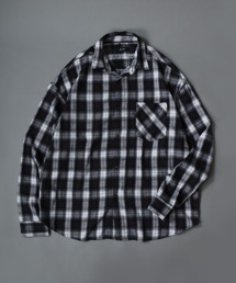 Ombre Check Shirt/オーバーサイズ オンブレチェックシャツ