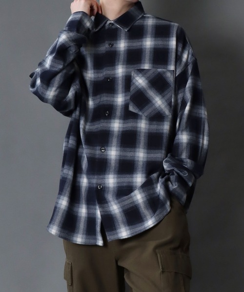 一時値下中CTHY＋no. OVERSIZE OMBRE CHECKSHIRTS CTHY＋no.】 OVERSIZE OMBRE CHECK SHIRTS | CTHY