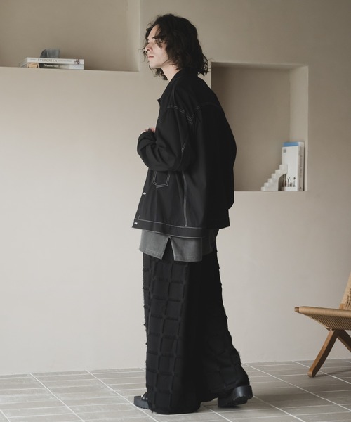 CASPER JOHN（キャスパージョン）の「Sheer G.I. jumper/シアーGジャン（デニムジャケット・メンズ・ブラック/グレイッシュベージュ/サックスブルー・X-SMALL/SMALL/MEDIUM/LARGE）」の22枚目の写真