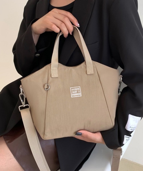 Miniministore(ミニミニストア)の「ハンドバッグ 2way 肩掛けカバン(ハンドバッグ・レディース・ネイビー/ベージュ/ラベンダー/ピンク/ブラック・FREE)」の3枚目の写真