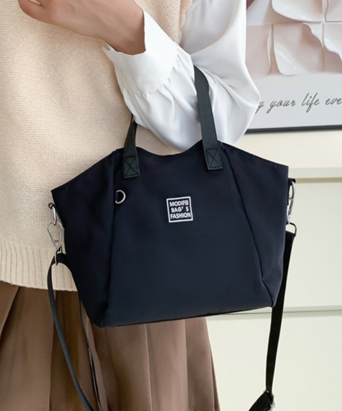 Miniministore(ミニミニストア)の「ハンドバッグ 2way 肩掛けカバン(ハンドバッグ・レディース・ネイビー/ベージュ/ラベンダー/ピンク/ブラック・FREE)」の2枚目の写真