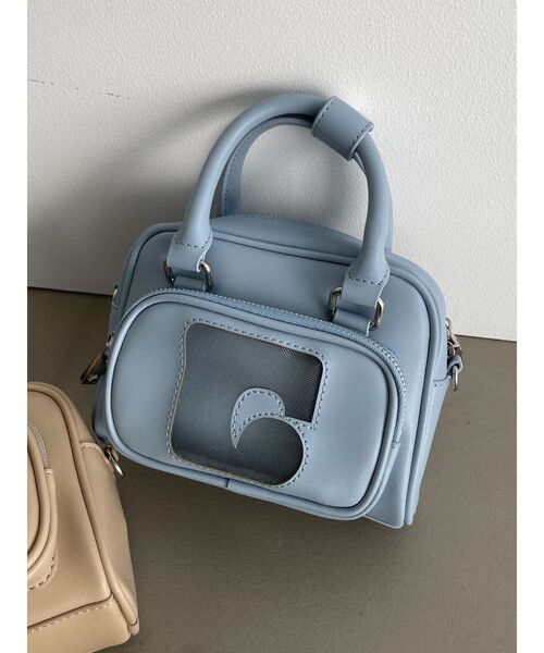 EMODA(エモダ)の「マークシアーコンパクトバッグ(ハンドバッグ・レディース・ブルー/ブラック/ベージュ・FREE)」の3枚目の写真