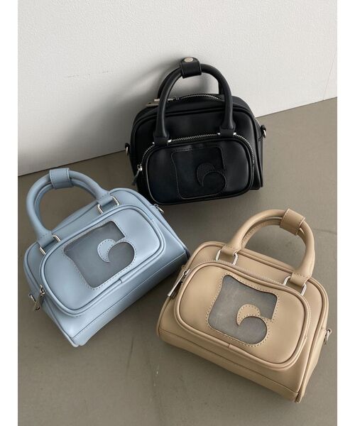 EMODA(エモダ)の「マークシアーコンパクトバッグ(ハンドバッグ・レディース・ブルー/ブラック/ベージュ・FREE)」の13枚目の写真