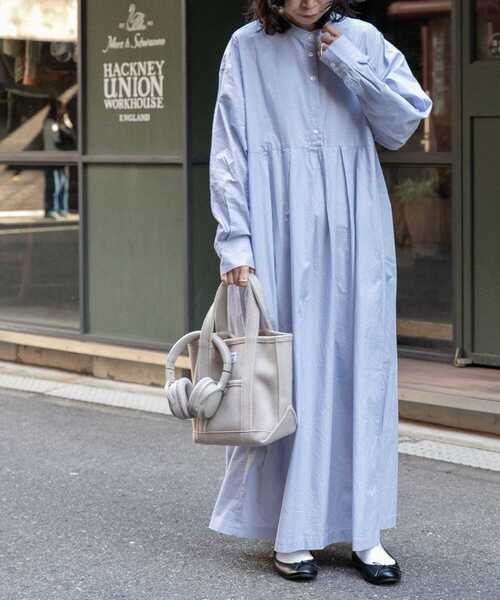 FORK&SPOON（フォークアンドスプーン）の「FORK&SPOON　ギャザーワイドワンピース（ワンピース・レディース・ネイビー/ブルー系その他・1/2）」の7枚目の写真