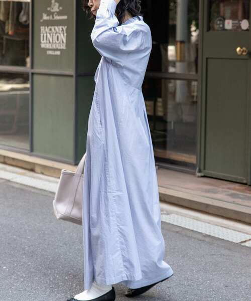 FORK&SPOON（フォークアンドスプーン）の「FORK&SPOON　ギャザーワイドワンピース（ワンピース・レディース・ネイビー/ブルー系その他・1/2）」の9枚目の写真