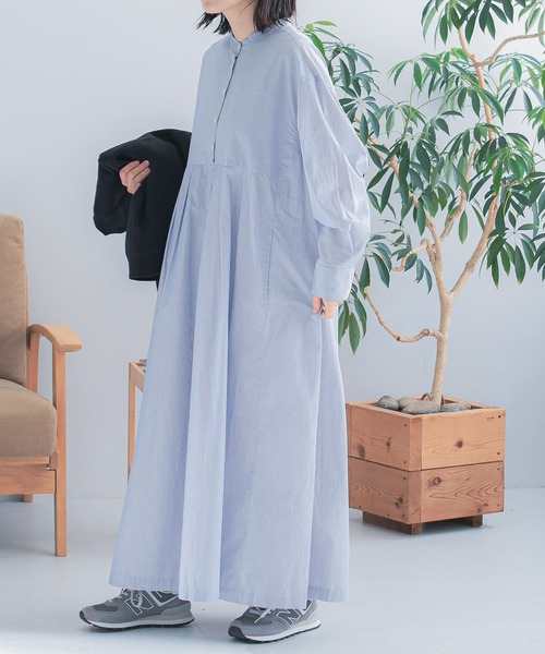 FORK&SPOON（フォークアンドスプーン）の「FORK&SPOON　ギャザーワイドワンピース（ワンピース・レディース・ネイビー/ブルー系その他・1/2）」の16枚目の写真