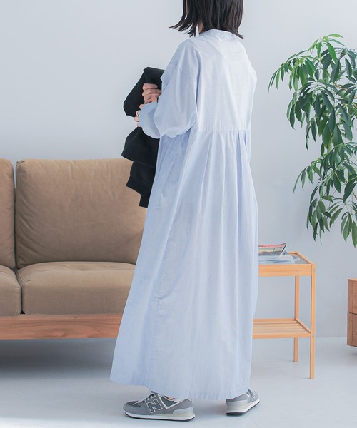 FORK&SPOON（フォークアンドスプーン）の「FORK&SPOON　ギャザーワイドワンピース（ワンピース・レディース・ネイビー/ブルー系その他・1/2）」の17枚目の写真