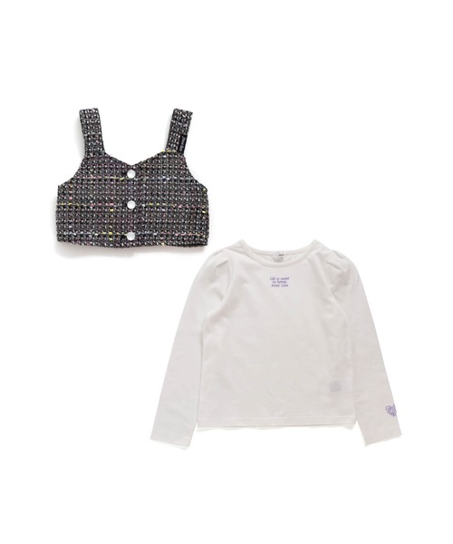 JENNI LOVE セットアップ 150cm ホワイト・ブラック JENNI love（ジェニィラブ）の「セットアイテムセットアップ対応
