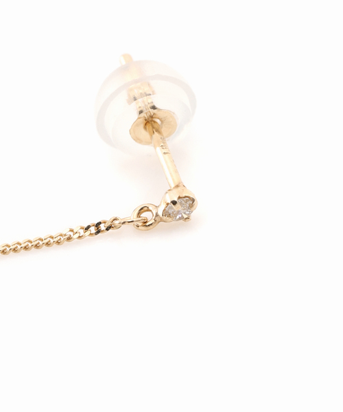 Lilas　ダイヤ10mmバーピアス Lilas ダイヤ10mmバーピアス
