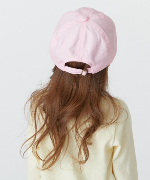 HAKKA KIDS（ハッカキッズ）の「花柄フリル日よけ付きキャップ（キャップ・キッズ・ピンク/ネイビー・M/L）」の7枚目の写真