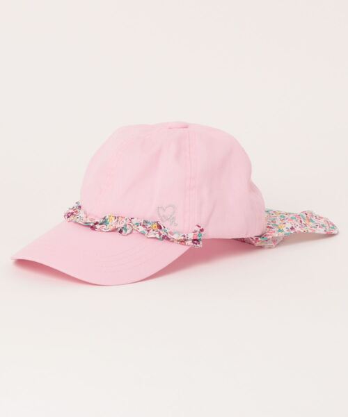 HAKKA KIDS（ハッカキッズ）の「花柄フリル日よけ付きキャップ（キャップ・キッズ・ピンク/ネイビー・M/L）」の12枚目の写真