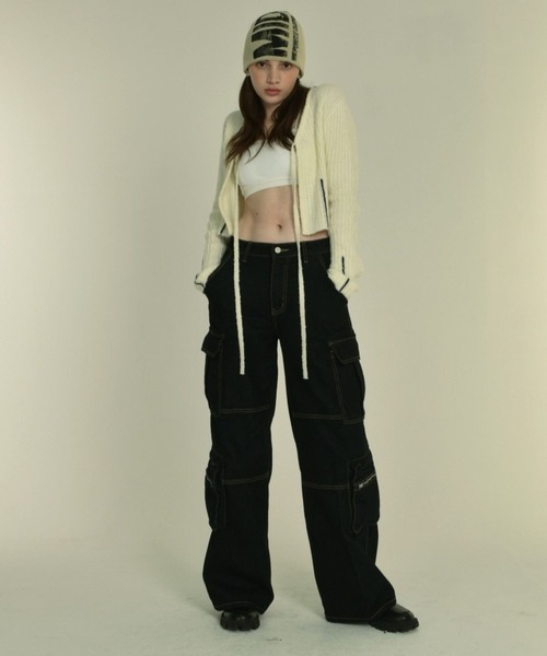 Midnight Move（ミッドナイトムーブ）の「Midnight Move／MID BENIE 2105130（ニットキャップ/ビーニー・レディース・グレー/ベージュ・FREE）」の3枚目の写真
