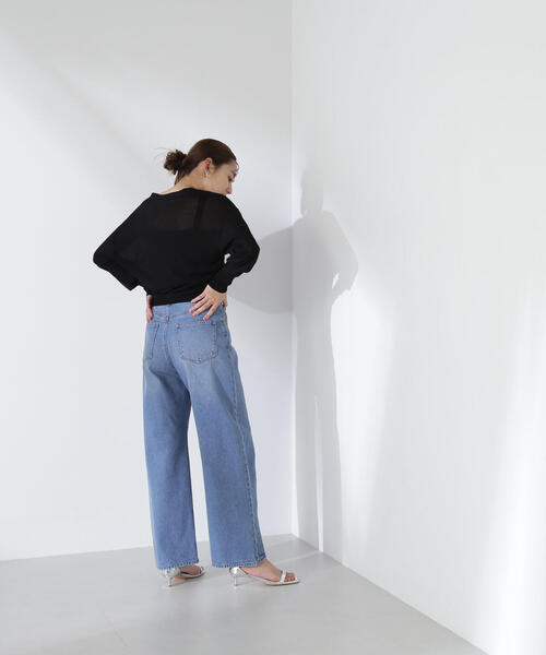 NATURAL BEAUTY BASIC（ナチュラルビューティーベーシック）の「◇シアーカーデ＆ハートネックニットタンク（カーディガン/ボレロ・レディース・オフホワイト/グレー/ブラック/ピンク・FREE）」の10枚目の写真
