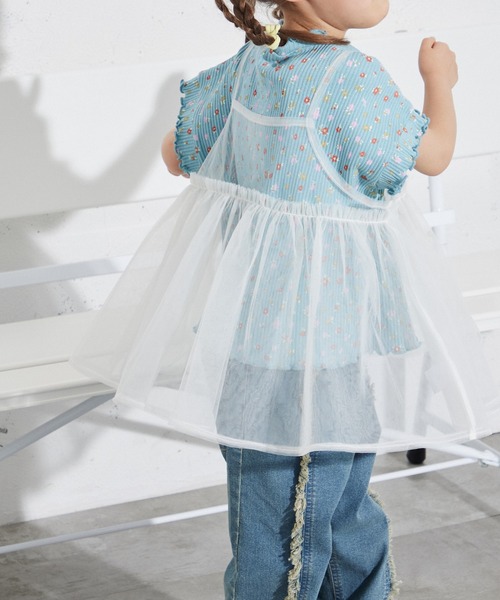 pairmanon(ペアマノン)の「2枚セット チュールキャミソール付き リブTシャツ(シャツ/ブラウス・キッズ・ライトベージュ/イエロー系その他/ブルー系その他/ホワイト系その他/ピンク・100/110/130/120/150/140/90)」の17枚目の写真