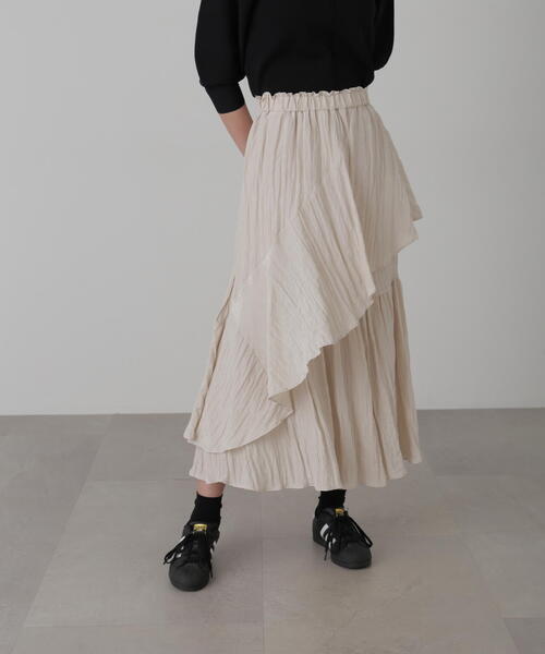 FREE'S MART（フリーズマート）の「ワッシャーランダムティアードスカート（スカート・レディース・ホワイト/ライトグリーン/ブラック/イエロー・SMALL/MEDIUM）」の18枚目の写真