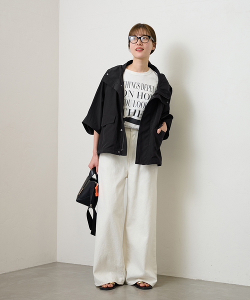 ⭐︎新品未使用タグ付　DRESSTERIOR ペーパリネンショートブルゾン　黒 ⭐︎新品未使用タグ付DRESSTERIOR ペーパリネンショートブルゾン黒