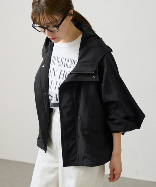 FRAMeWORK（フレームワーク）の「リネンPLタッサーフードショート