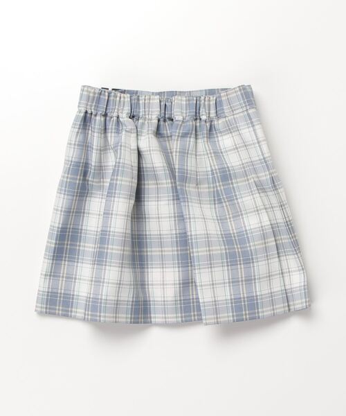 A BATHING APE(アベイシングエイプ)の「CHECK PLEATED SKIRT(スカート・キッズ・サックスブルー・140/130/120)」の2枚目の写真