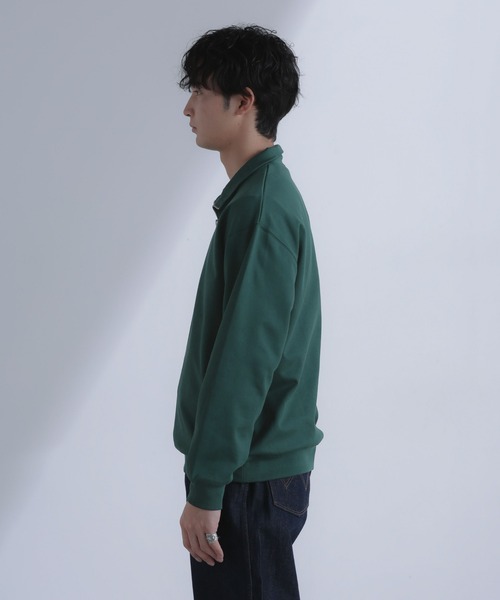 NANO universe（ナノユニバース）の「TCポンチハーフジッププルオーバー（スウェット・メンズ・モカ/グリーン・L/M）」の11枚目の写真