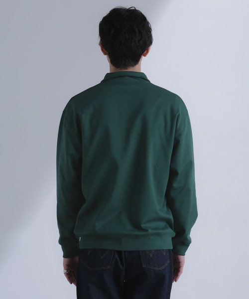 NANO universe（ナノユニバース）の「TCポンチハーフジッププルオーバー（スウェット・メンズ・モカ/グリーン・L/M）」の10枚目の写真