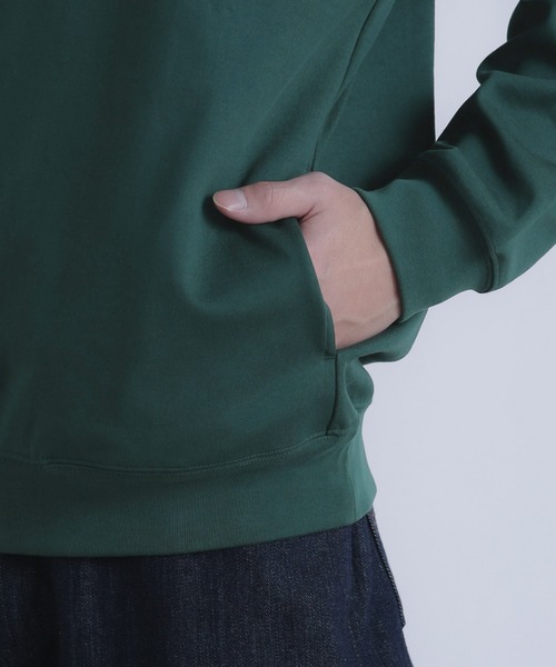 NANO universe（ナノユニバース）の「TCポンチハーフジッププルオーバー（スウェット・メンズ・モカ/グリーン・L/M）」の7枚目の写真