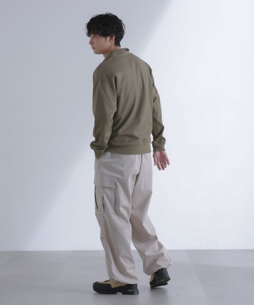 NANO universe（ナノユニバース）の「TCポンチハーフジッププルオーバー（スウェット・メンズ・モカ/グリーン・L/M）」の19枚目の写真