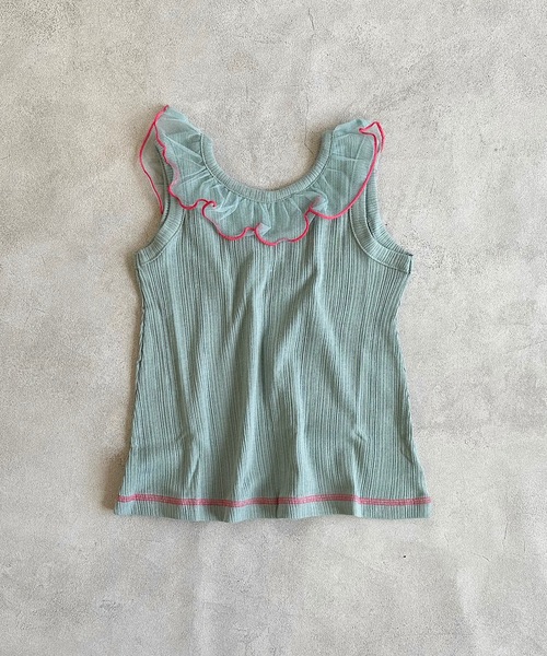 CALMIA（カルミア）の「チュールカラーリブカットソー（90～150cm）（Tシャツ/カットソー・キッズ・イエロー/ラベンダー/グリーン・90/100/110/120/130/140/150）」の2枚目の写真