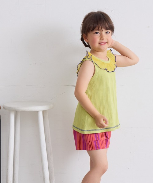 CALMIA（カルミア）の「チュールカラーリブカットソー（90～150cm）（Tシャツ/カットソー・キッズ・イエロー/ラベンダー/グリーン・90/100/110/120/130/140/150）」の5枚目の写真