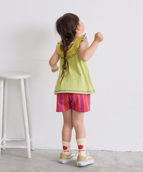 CALMIA（カルミア）の「チュールカラーリブカットソー（90～150cm）（Tシャツ/カットソー・キッズ・イエロー/ラベンダー/グリーン・90/100/110/120/130/140/150）」の6枚目の写真