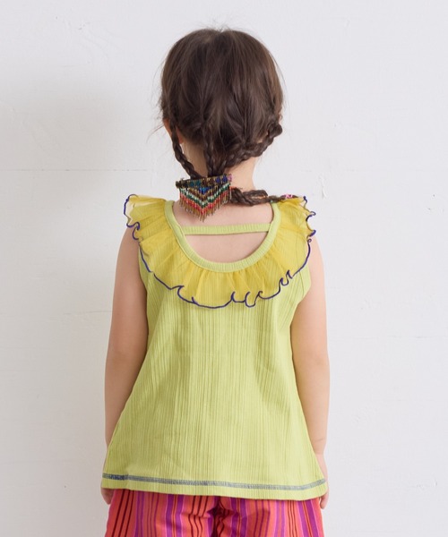 CALMIA（カルミア）の「チュールカラーリブカットソー（90～150cm）（Tシャツ/カットソー・キッズ・イエロー/ラベンダー/グリーン・90/100/110/120/130/140/150）」の4枚目の写真